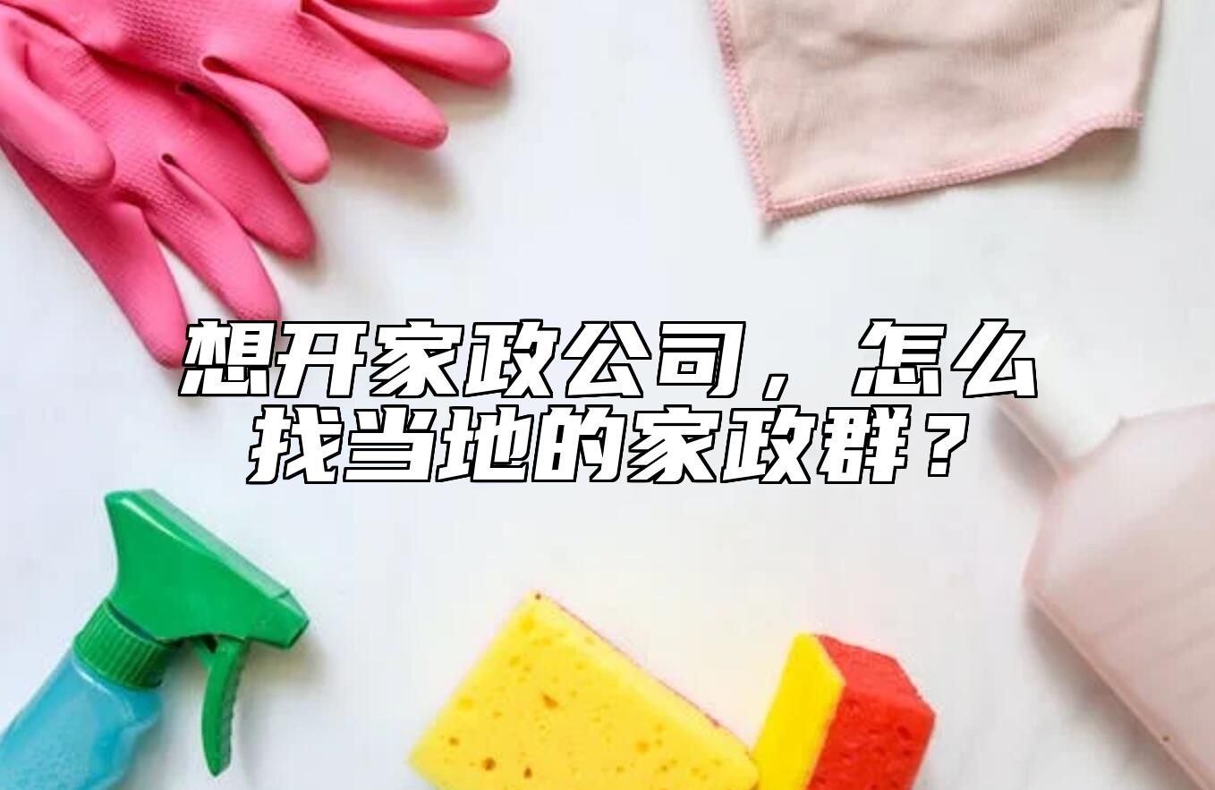 想开家政公司，怎么找当地的家政群？