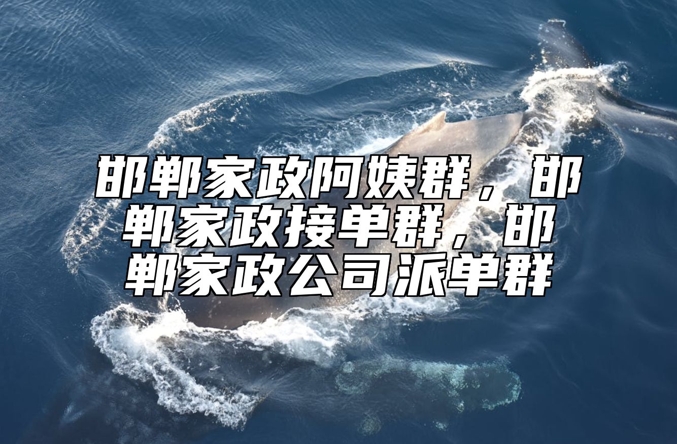 邯郸家政阿姨群，邯郸家政接单群，邯郸家政公司派单群