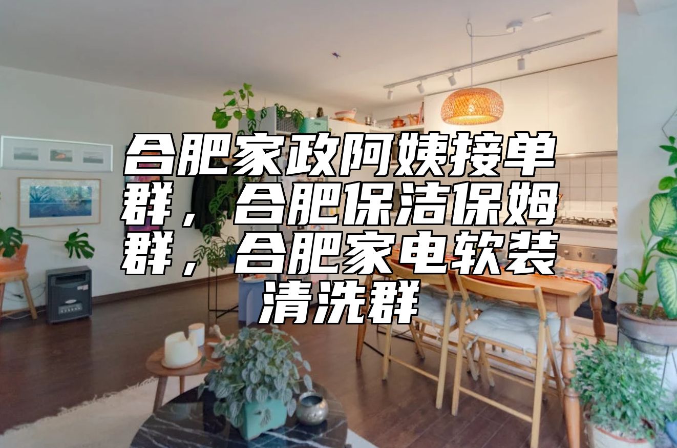 合肥家政阿姨接单群，合肥保洁保姆群，合肥家电软装清洗群 