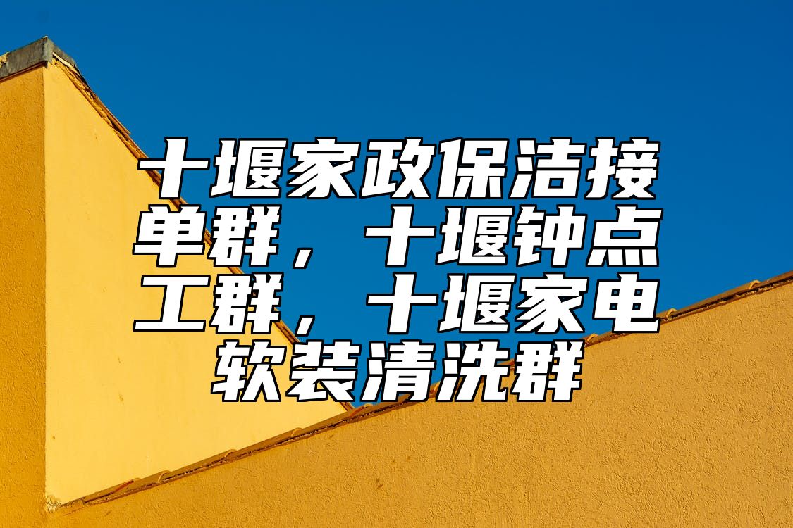 十堰家政保洁接单群，十堰钟点工群，十堰家电软装清洗群