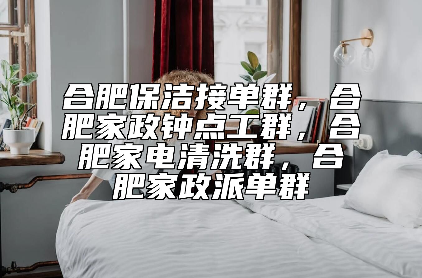 合肥保洁接单群,合肥家政钟点工群,合肥家电清洗群,合肥家政派单群