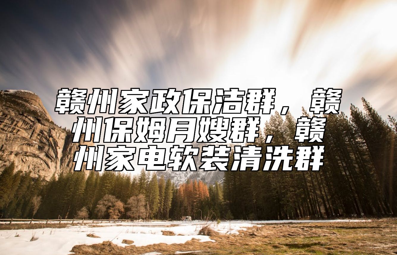 赣州家政保洁群，赣州保姆月嫂群，赣州家电软装清洗群