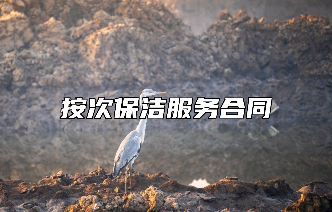 按次保洁服务合同