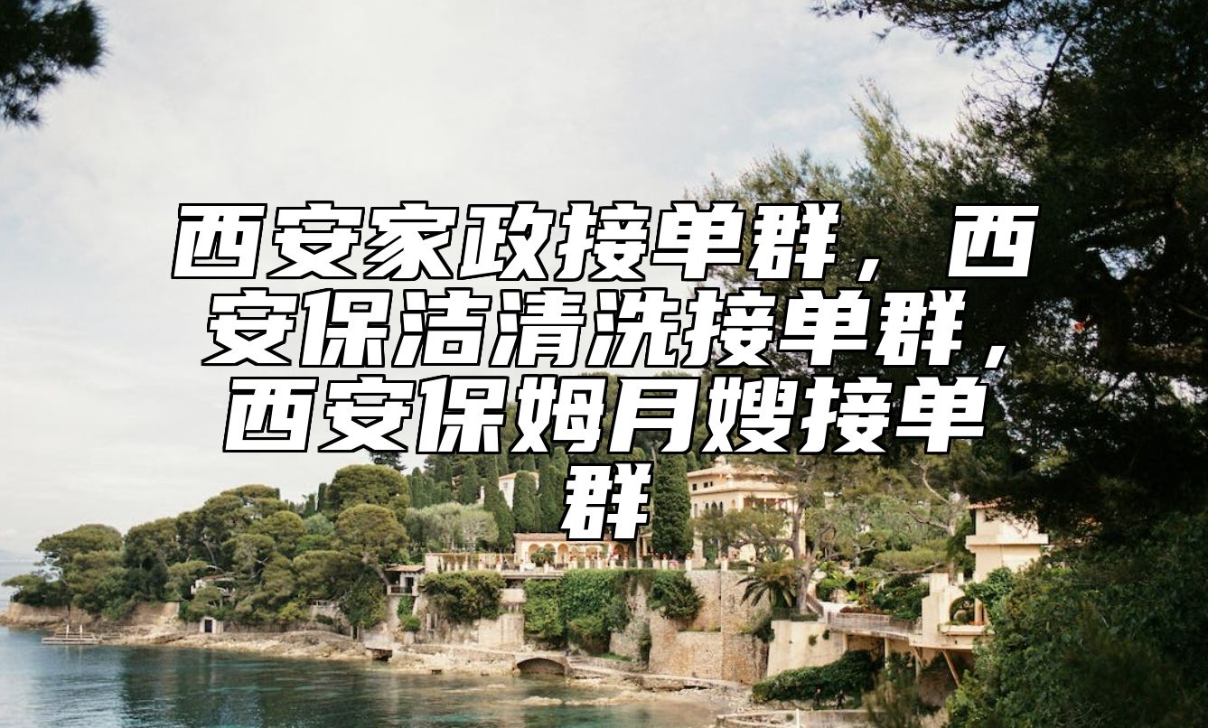 西安家政接单群，西安保洁清洗接单群，西安保姆月嫂接单群
