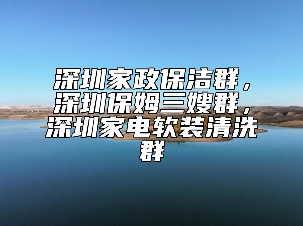 深圳家政保洁群，深圳保姆三嫂群，深圳家电软装清洗群