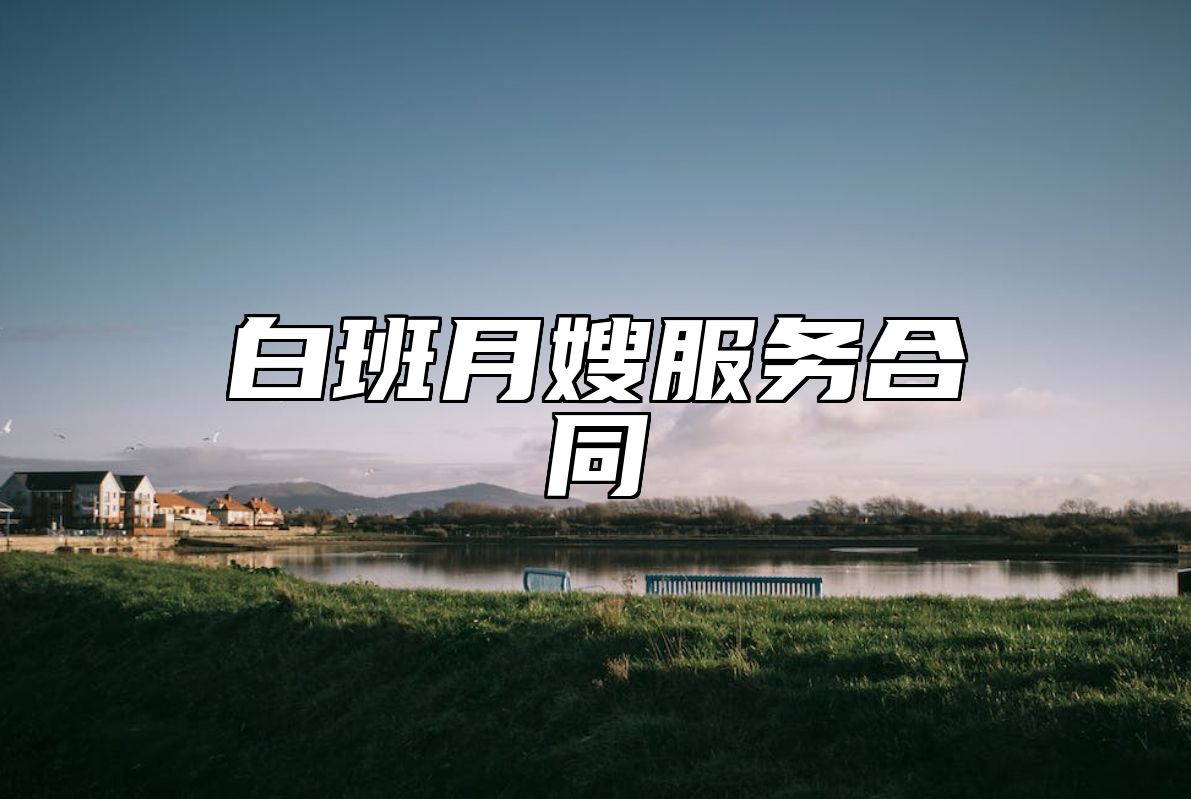 白班月嫂服务合同