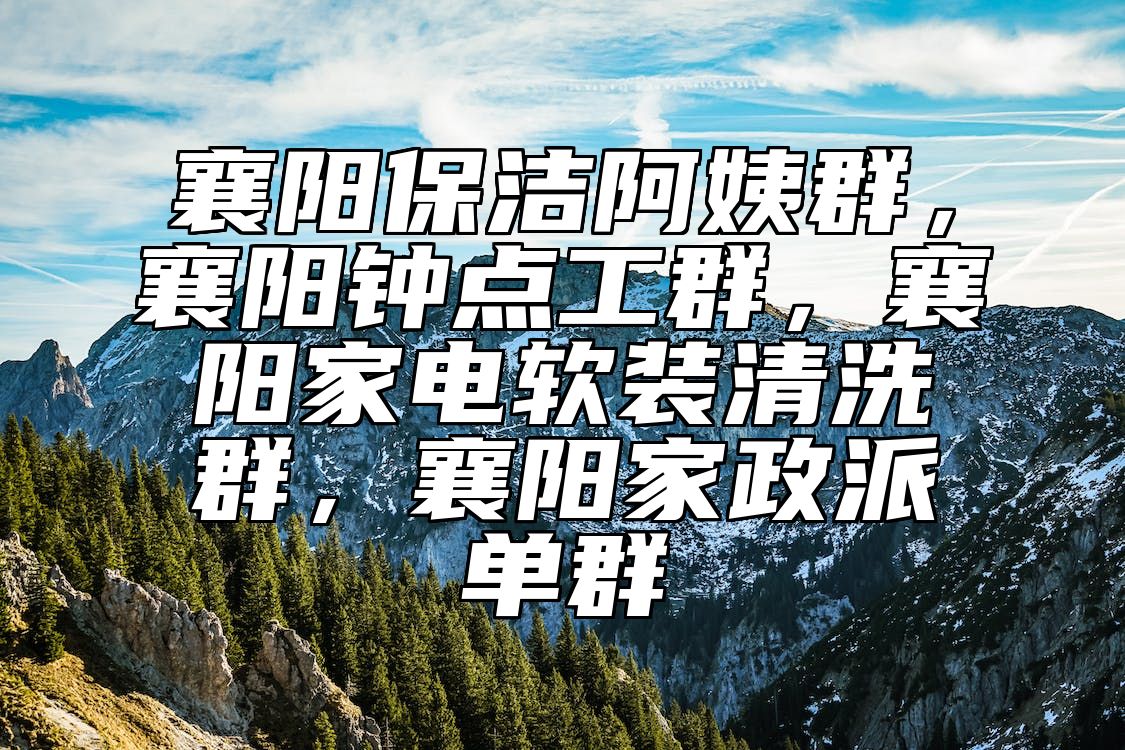 襄阳保洁阿姨群，襄阳钟点工群，襄阳家电软装清洗群，襄阳家政派单群